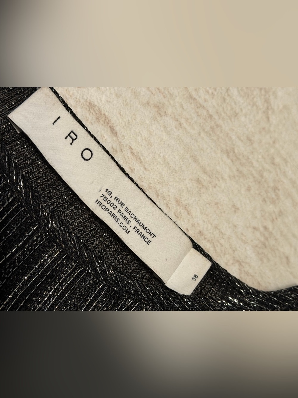 IRO Metallic Gunmetal Twist-Front Crop Top - Picture 4 of 10